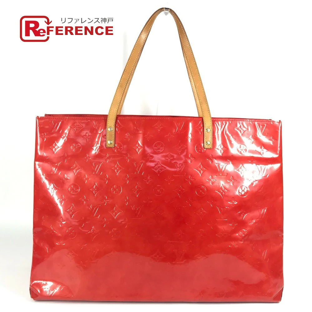 Louis Vuitton Monogram Vernis Lead Bag Shoulder Tote Boston Canvas Rouge Red